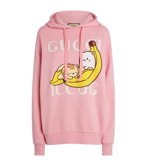 gucci pink banana hoodie|gucci bananaya hoodie.